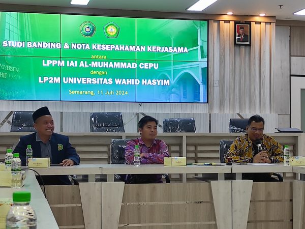 Studi Banding & Tanda Tangan Perjanjian Kerjasama LPPM IAI Al Muhammad Cepu Dengan LP2M UNWAHAS Semarang